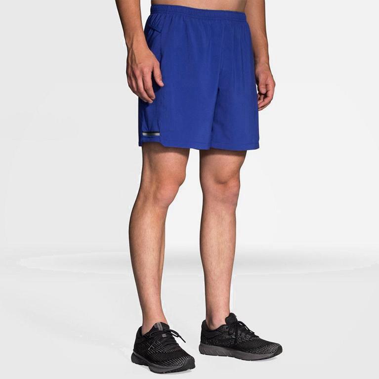 Brooks Sherpa 7 2-In-1 Mens Running Shorts - Blue - Philippines (872159ZMY)